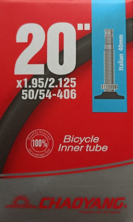 ChaoYang Camera d'aria MTB 20x1.95-2.125 Valvola Italia 40mm